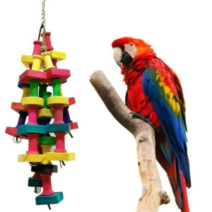Parrot Chewing Toy - Wooden Blocks