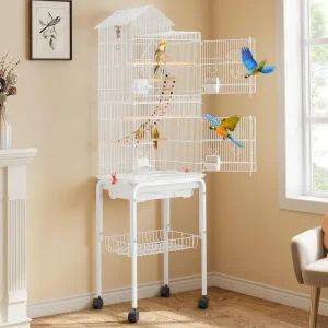 Large Metal Parrot Cage with Roof Top – Spacious