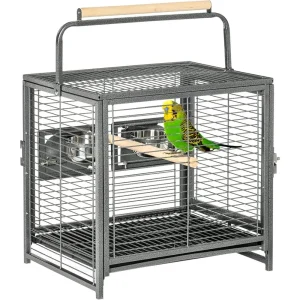 Portable Cage for Parrots – Black