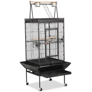 68 large parrot cage with play top