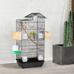 Medium 39" Metal Parrot Cage - Feeder