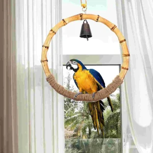 Large  Parrot Circle  Swing - Bamboo