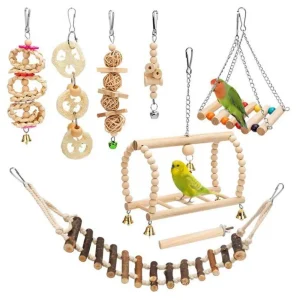 Parrot Toy Set –  Cloud Ladder & Swing