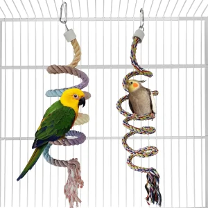 Rope Parrot Perch Stand - Chew Swing