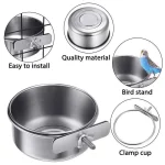 Durable Parrot Food Bowl in Stainless Steel